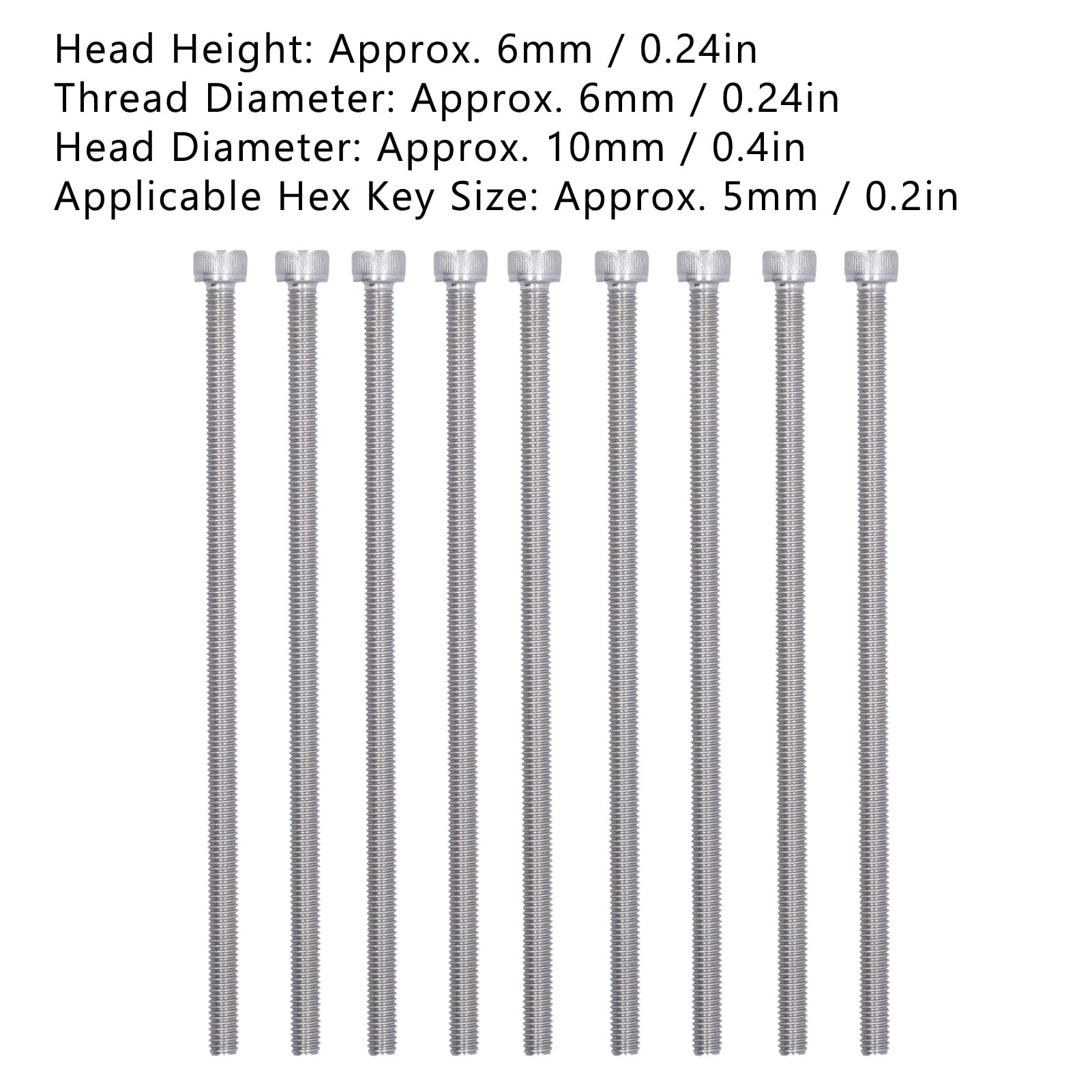 UniMarket® Socket Cap Screw, A2-70 Stainless Steel Hex Bolt